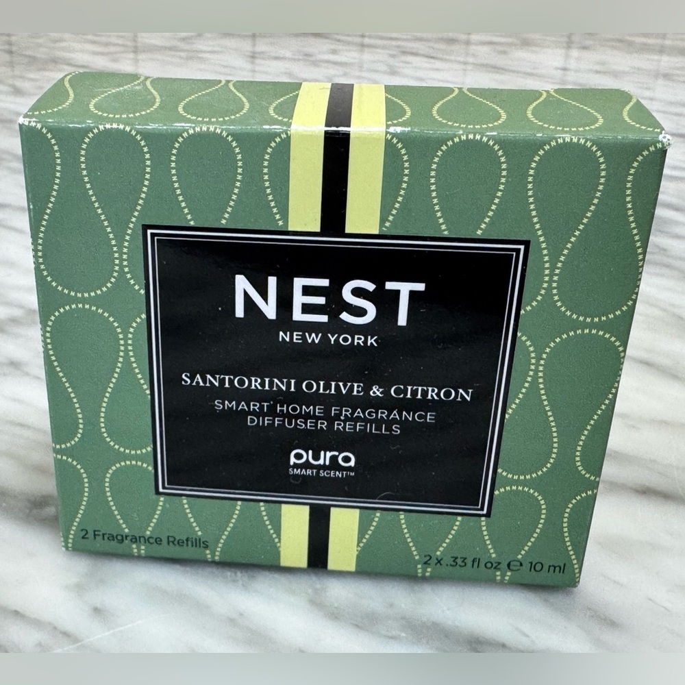 NEST x Pura Smart, Fragrance Diffuser Refill Duo, Santorini Olive & Citron